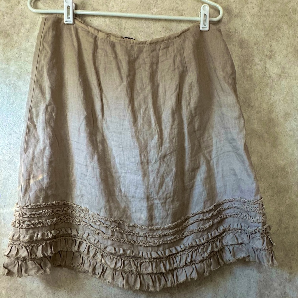 Tommy Bahama Linen Riffled Skirt Size 12
